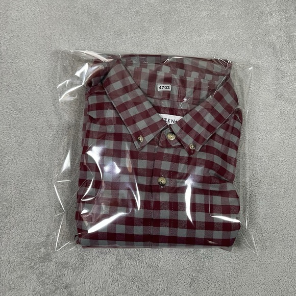 Mizzen Main Shirt Mens 2XL XXL Trim Fit Performance Long Sleeve Button Up Dress - Picture 11 of 11